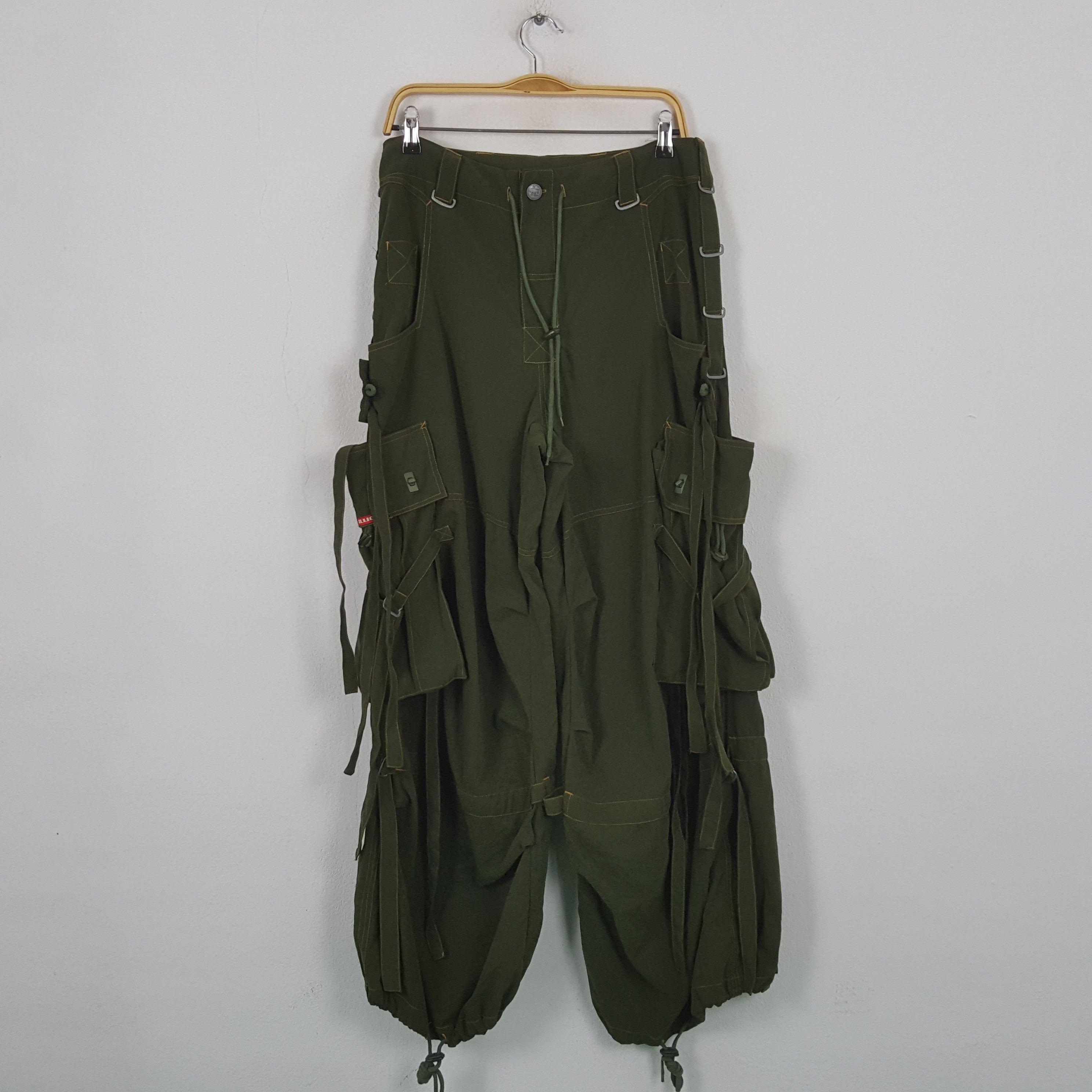 Vintage Vintage ILLIG Tactical Baggy Casual Parachute Pant RR8 Size US 33 - 1 Thumbnail
