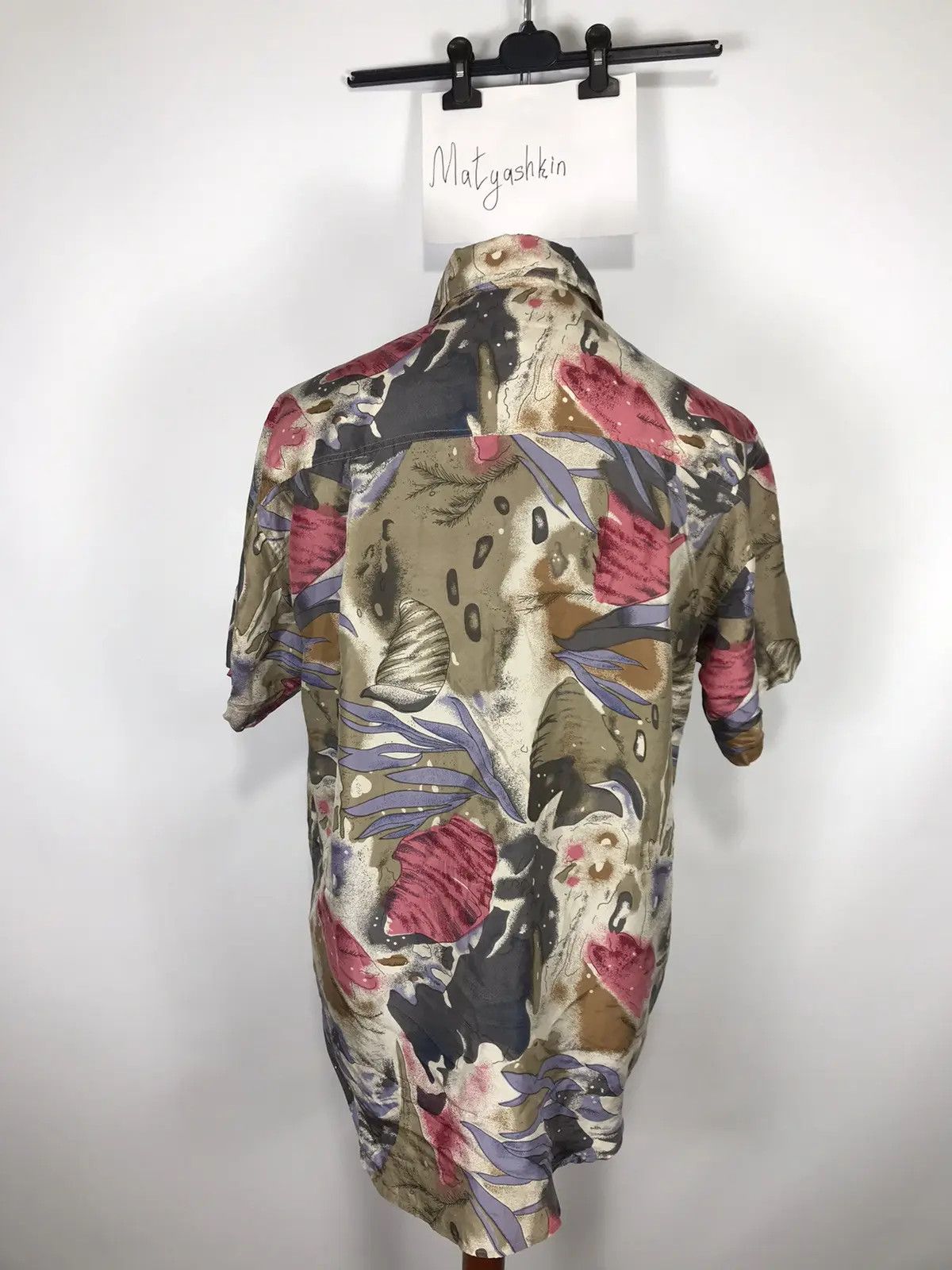 Vintage Vintage short sleeve shirt pure silk Size US M / EU 48-50 / 2 - 2 Thumbnail