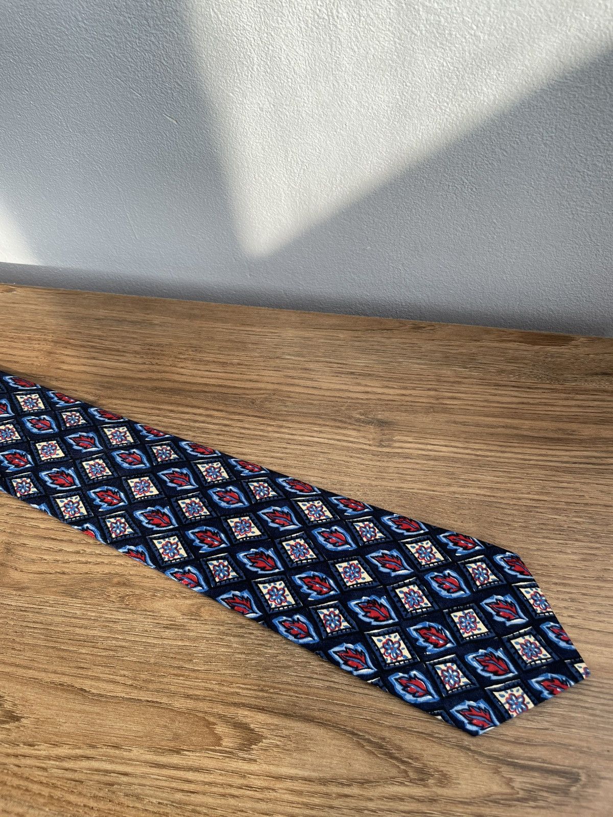 Yves Saint Laurent Yves Saint Laurent YSL Silk Tie Multicolor Geometric Print Size ONE SIZE - 8 Thumbnail