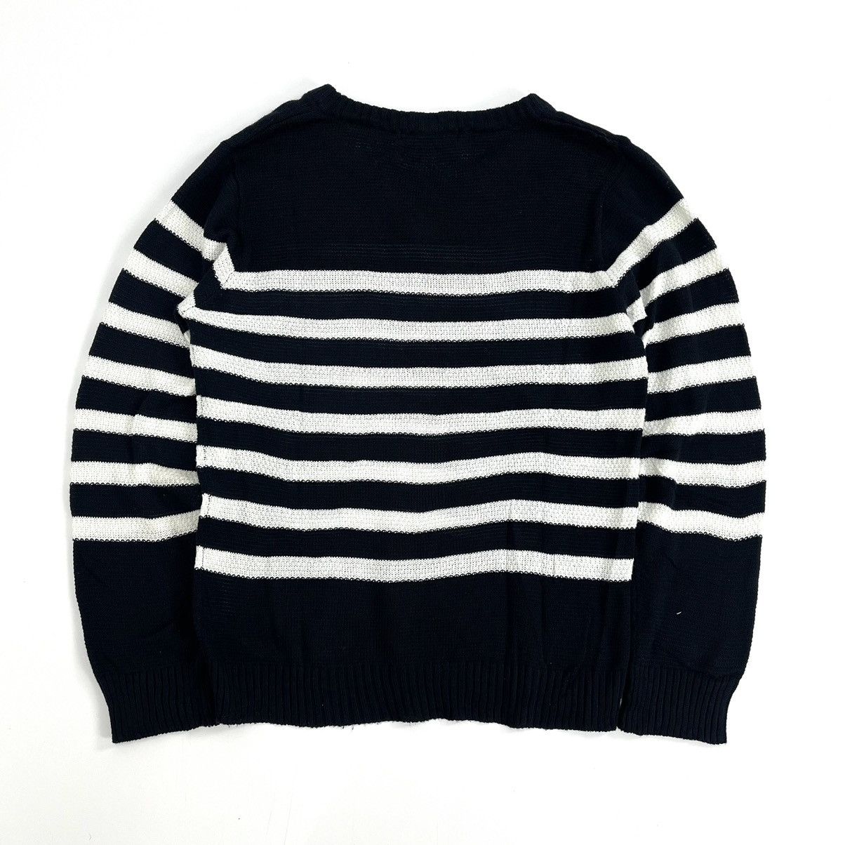 Issey Miyake × Tete Homme Vintage Tete Homme by Issey Miyake Knitted Stripe Sweater Size US L / EU 52-54 / 3 - 10 Thumbnail