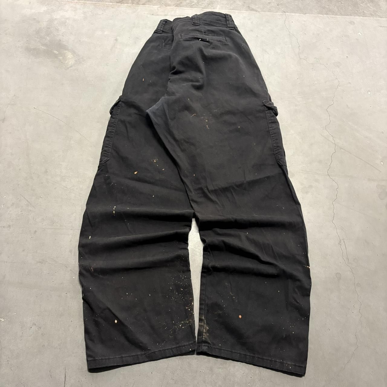 Vintage Crazy Vintage Y2K 2000s Baggy Black Workwear Black Grunge Cargo Pants! Size US 36 / EU 52 - 4 Thumbnail