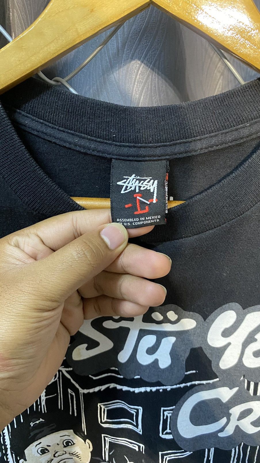 Stussy VINTAGE y2k STUSSY X POUND LARGE BLACK Size US L / EU 52-54 / 3 - 7 Thumbnail