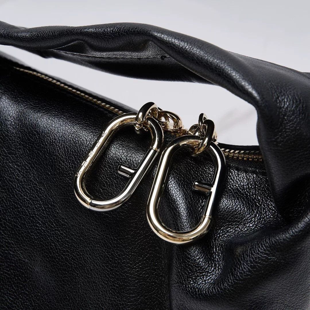 Furla Furla Black Leather Hobo Handbag Size ONE SIZE - 6 Thumbnail