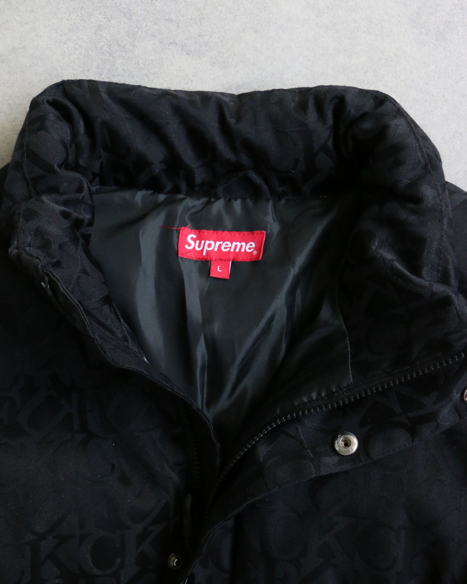 Supreme Supreme FUCK Jacquard Puffer Jacket Black Size US L / EU 52-54 / 3 - 3 Thumbnail