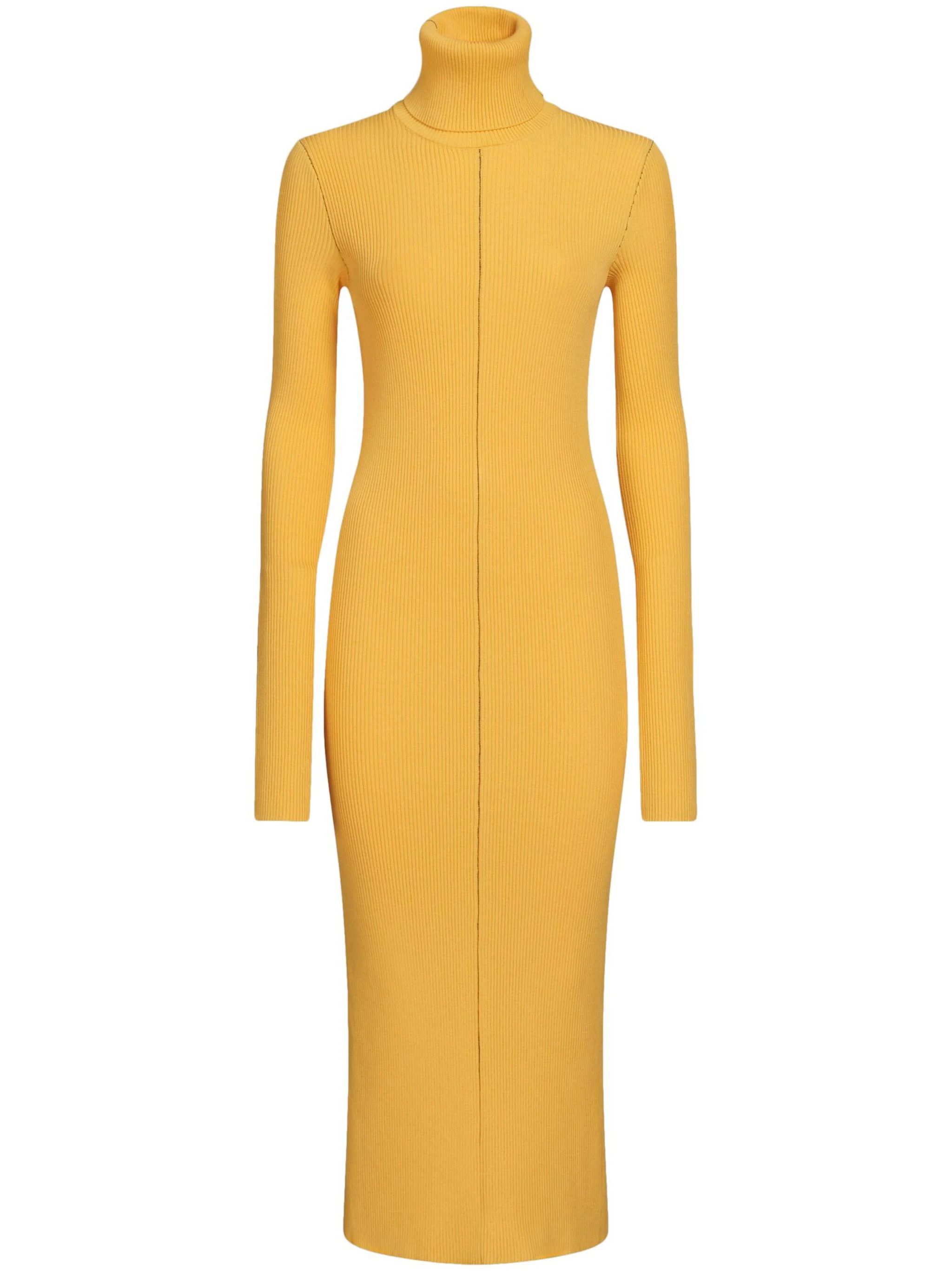 Marni o1w1db10824 Rollneck Midi Dress in Yellow Size S / US 4 / IT 40 - 1 Thumbnail