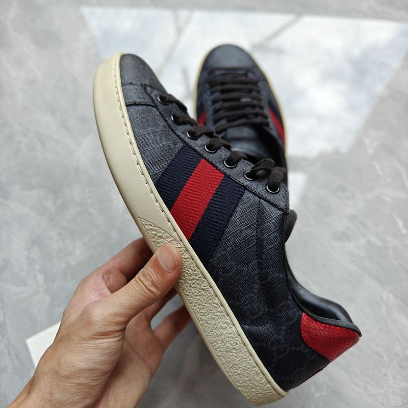 Gucci Gucci Ace Canvas Low-Top Sneakers for Men - Size US 7 / EU 40 - 5 Thumbnail