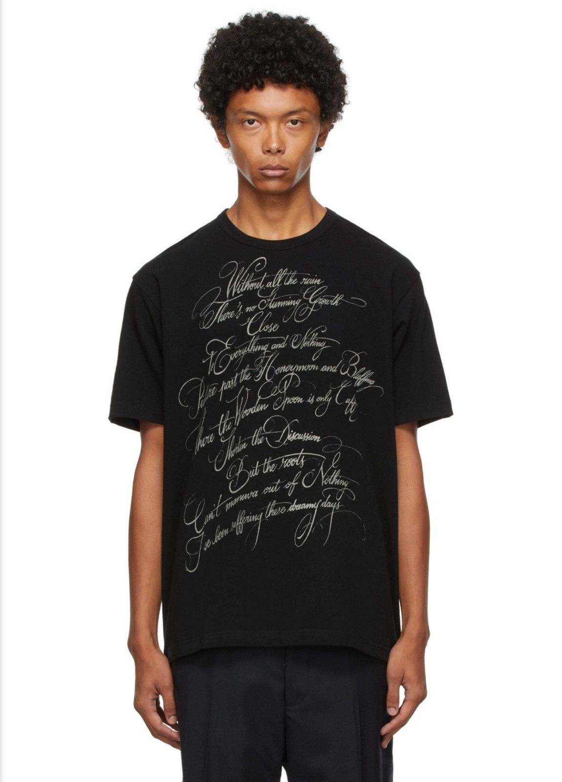 junya watanabe man 2002S/S poem tシャツ Junya Watanabe, S/S 2002 'Ransom Note' Poem Shirt - LA NAUSÉE