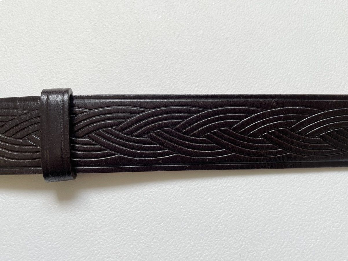Prada Mid 2000s Western Plaque Buckle Belt Size 30 - 12 Thumbnail