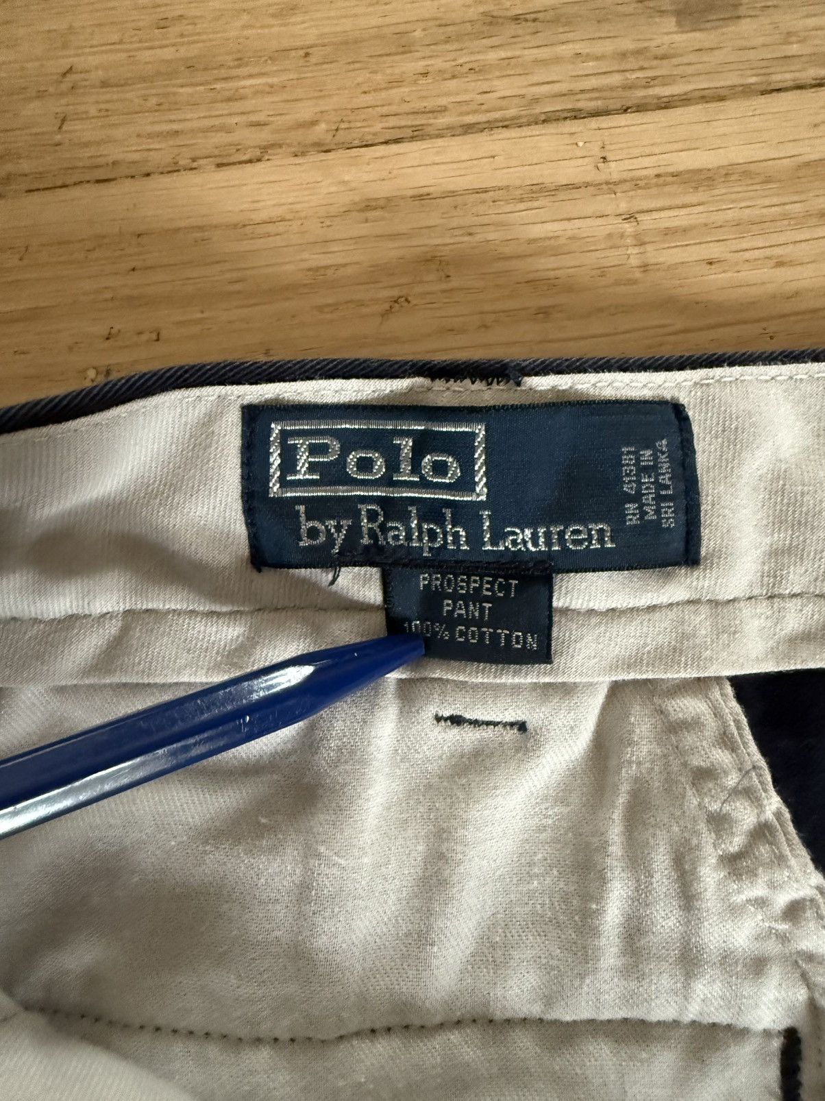Polo Ralph Lauren Vintage 00s Navy Prospect Pant Chino 100% Cotton Size US 38 / EU 54 - 8 Thumbnail