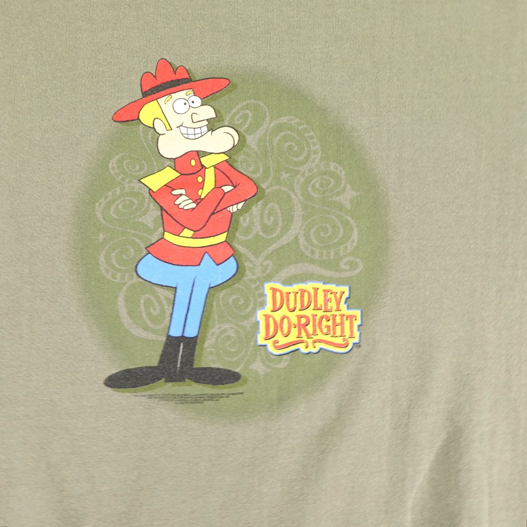 Vintage VINTAGE Dudley Do Right Sweatshirt Mens Large Green Santee 90s Cartoon Logo Pullover Crew Neck Long Sleeve Knit Cotton Polyester Sweatshirt Size US L / EU 52-54 / 3 - 3 Thumbnail