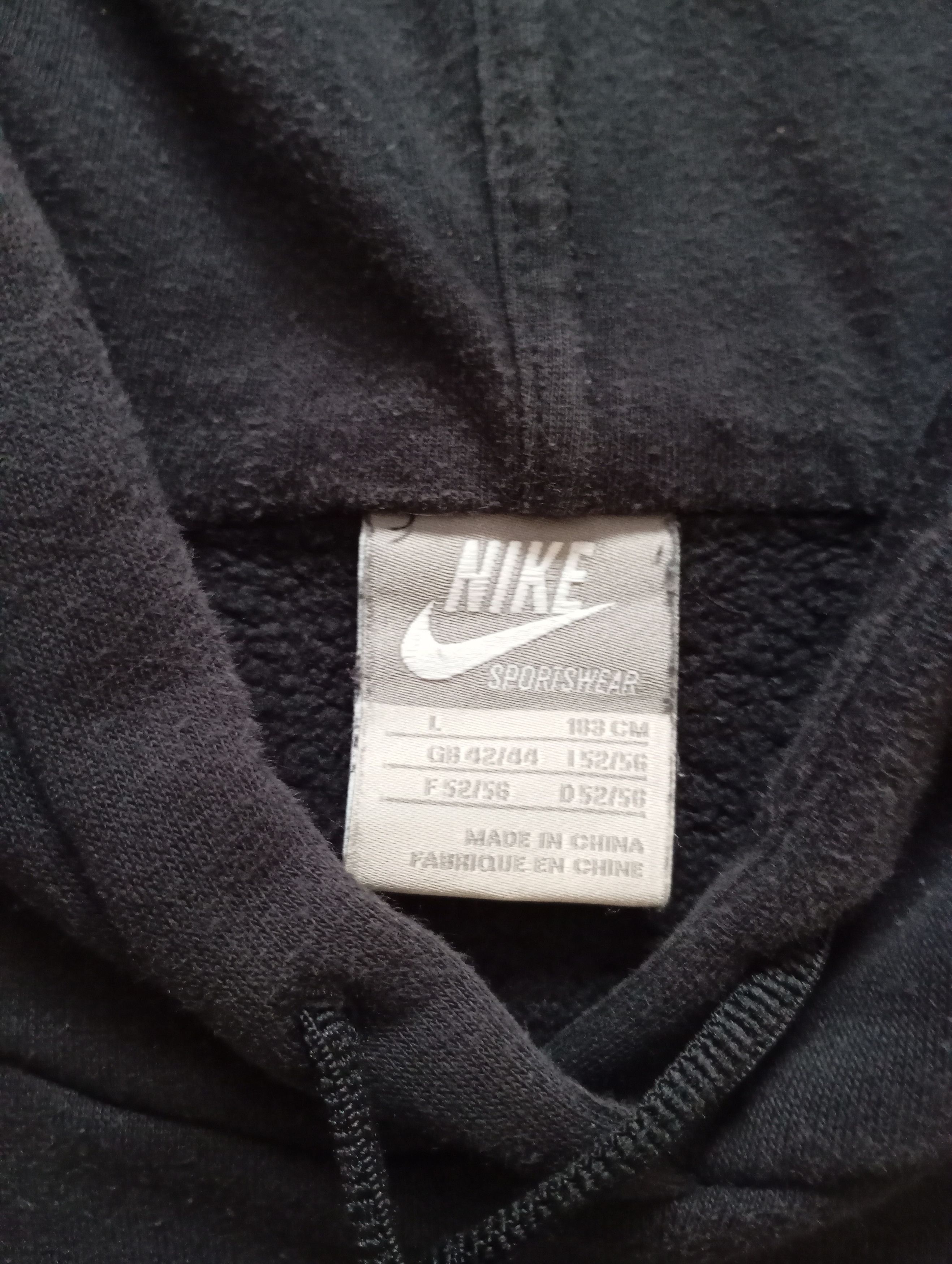 Nike × Vintage Vintage Nike Y2K Center Swoosh Hoodie Size US L / EU 52-54 / 3 - 4 Thumbnail