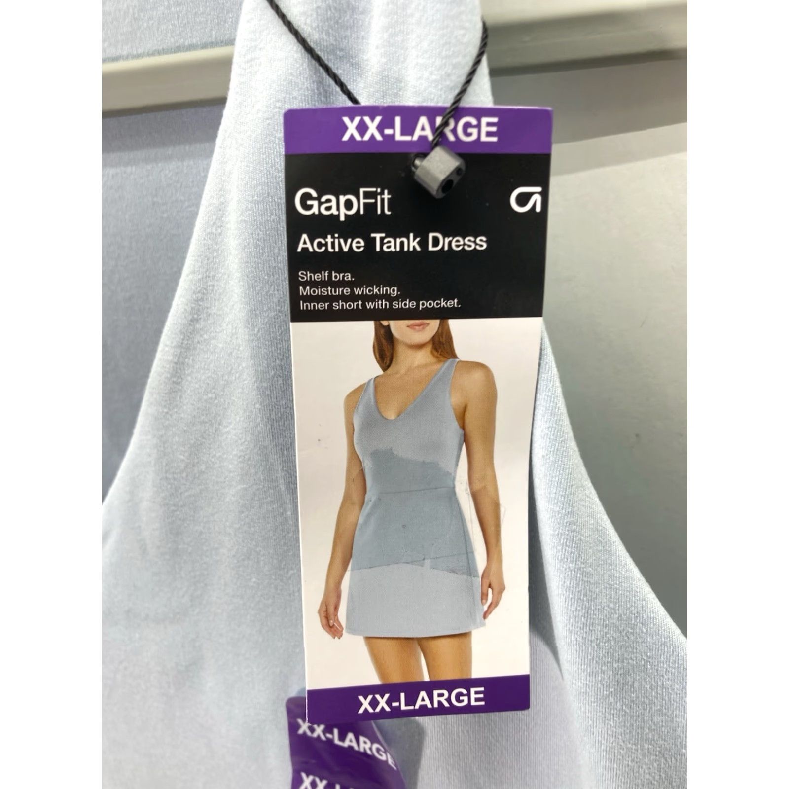 Gap GAP Fit Active Tank Dress Women 2XL Blue Stretch Shelf Bra Inner Shorts NWT Tank Dress Women 2XL Blue Stretch NWT Size 40" / US 18 - 4 Thumbnail