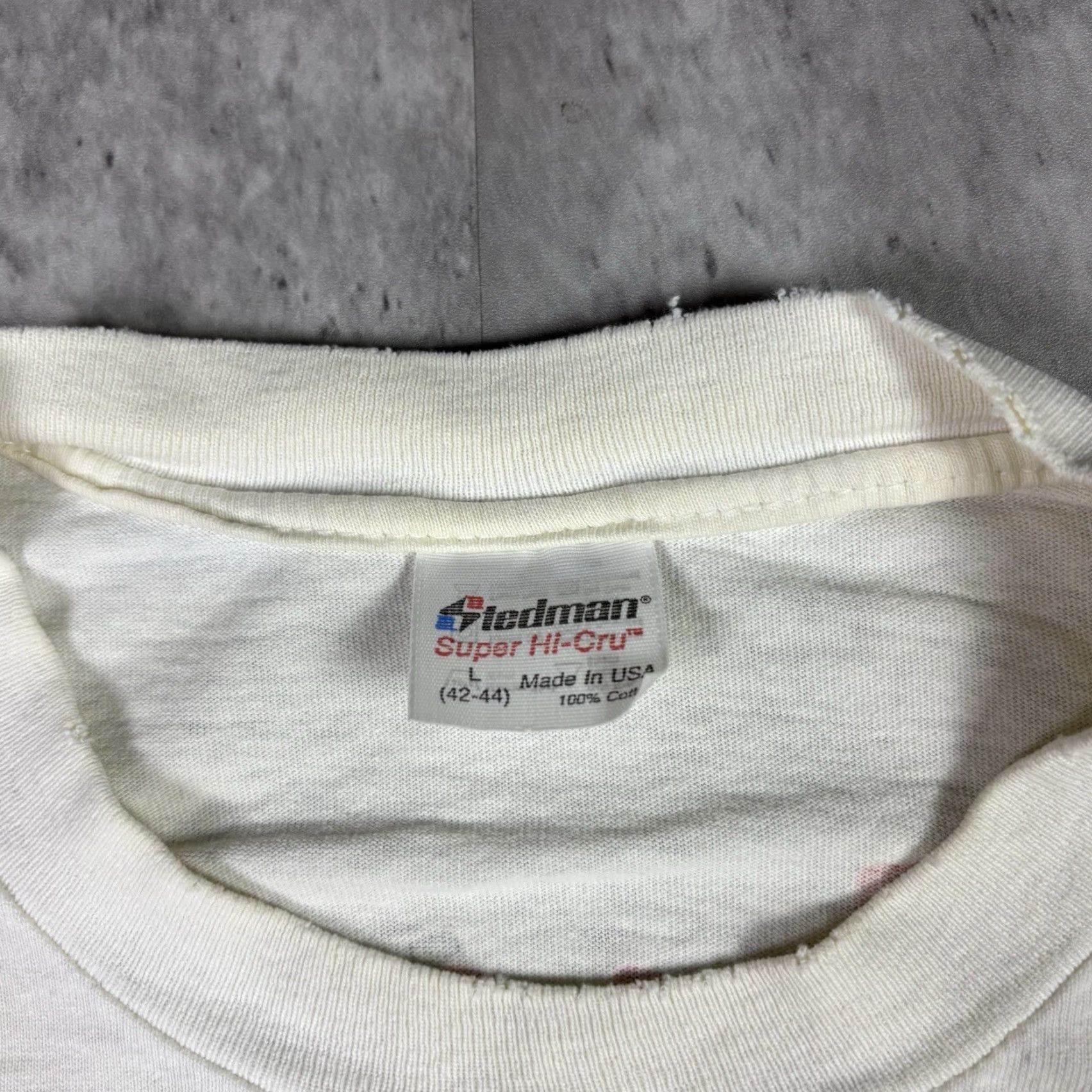 Vintage VINTAGE Stedman T-Shirt 80s Planes Graphic Print Crew Neck White Large Mens Size US L / EU 52-54 / 3 - 5 Thumbnail