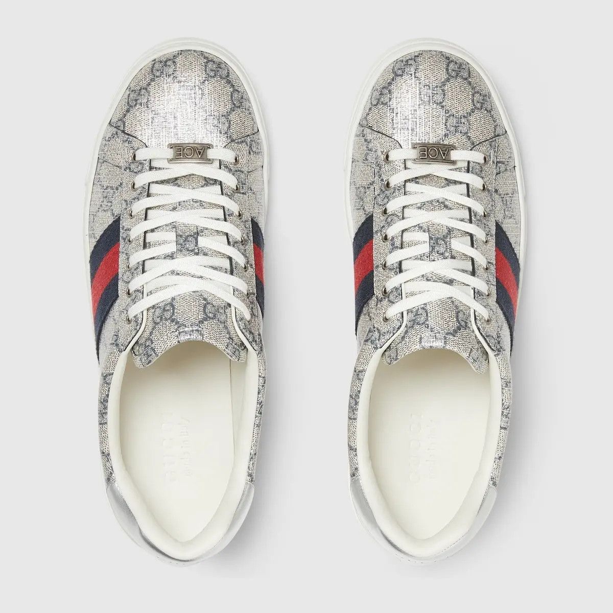 Gucci o1mt1gz1025 Men's Gucci Ace Sneakers With Web in Multicolor Size US 14 / EU 47 - 4 Thumbnail