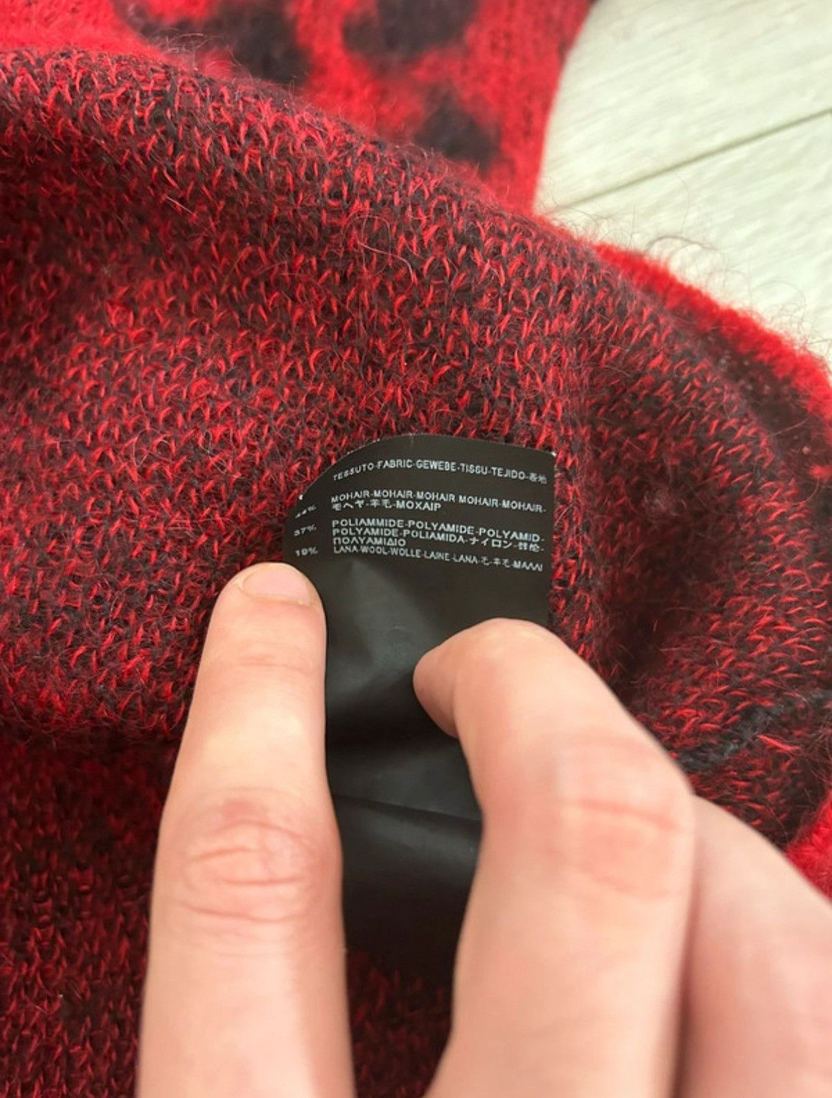 Saint Laurent Paris Saint Laurent FW13 BabyCat Mohair Sweater Leopard Red Size US M / EU 48-50 / 2 - 7 Thumbnail