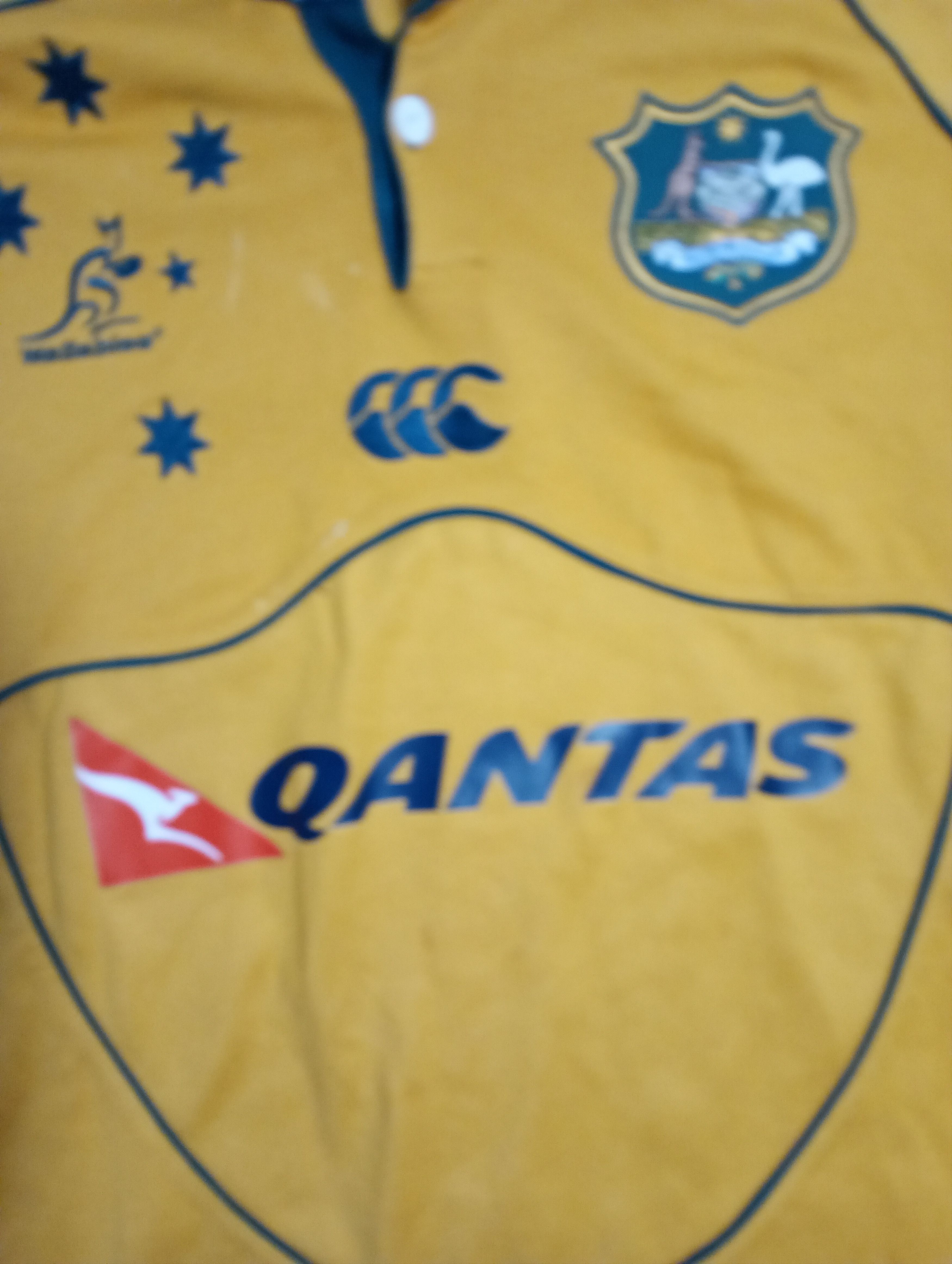 Canterbury of New Zealand Canterbury Wallabies Australia Rugby Shirt 2008 Size US XL / EU 56 / 4 - 6 Thumbnail
