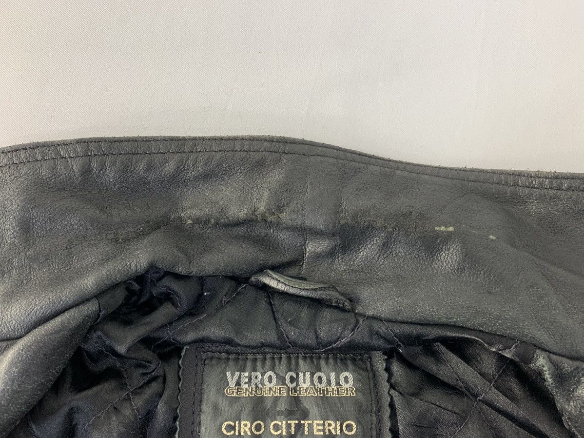 Vintage Vero Cuolo Ciro Citterio Menswear Leather Bomber Padded Size US L / EU 52-54 / 3 - 8 Thumbnail