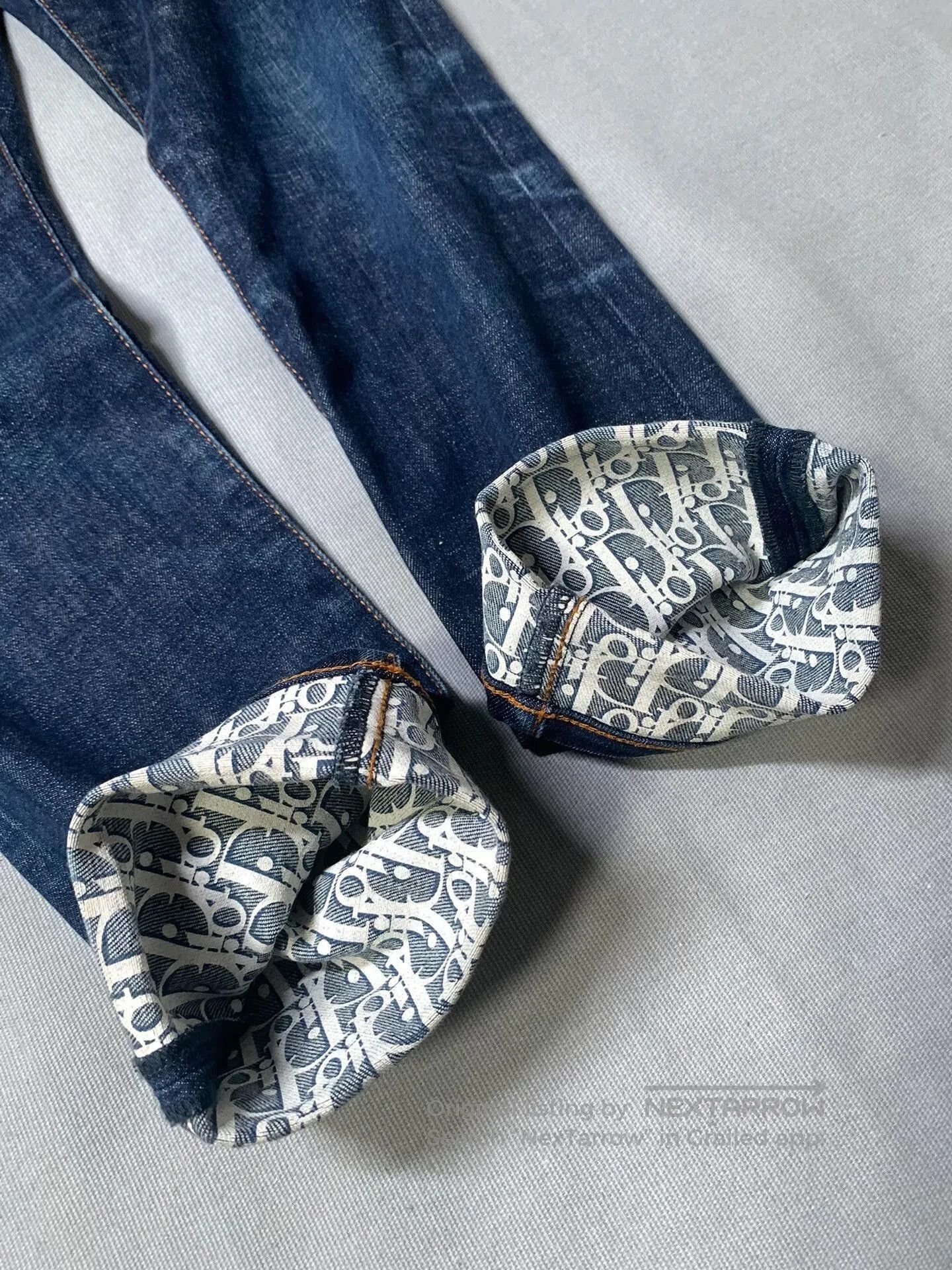 Dior Jeans with Cuff Full Print.