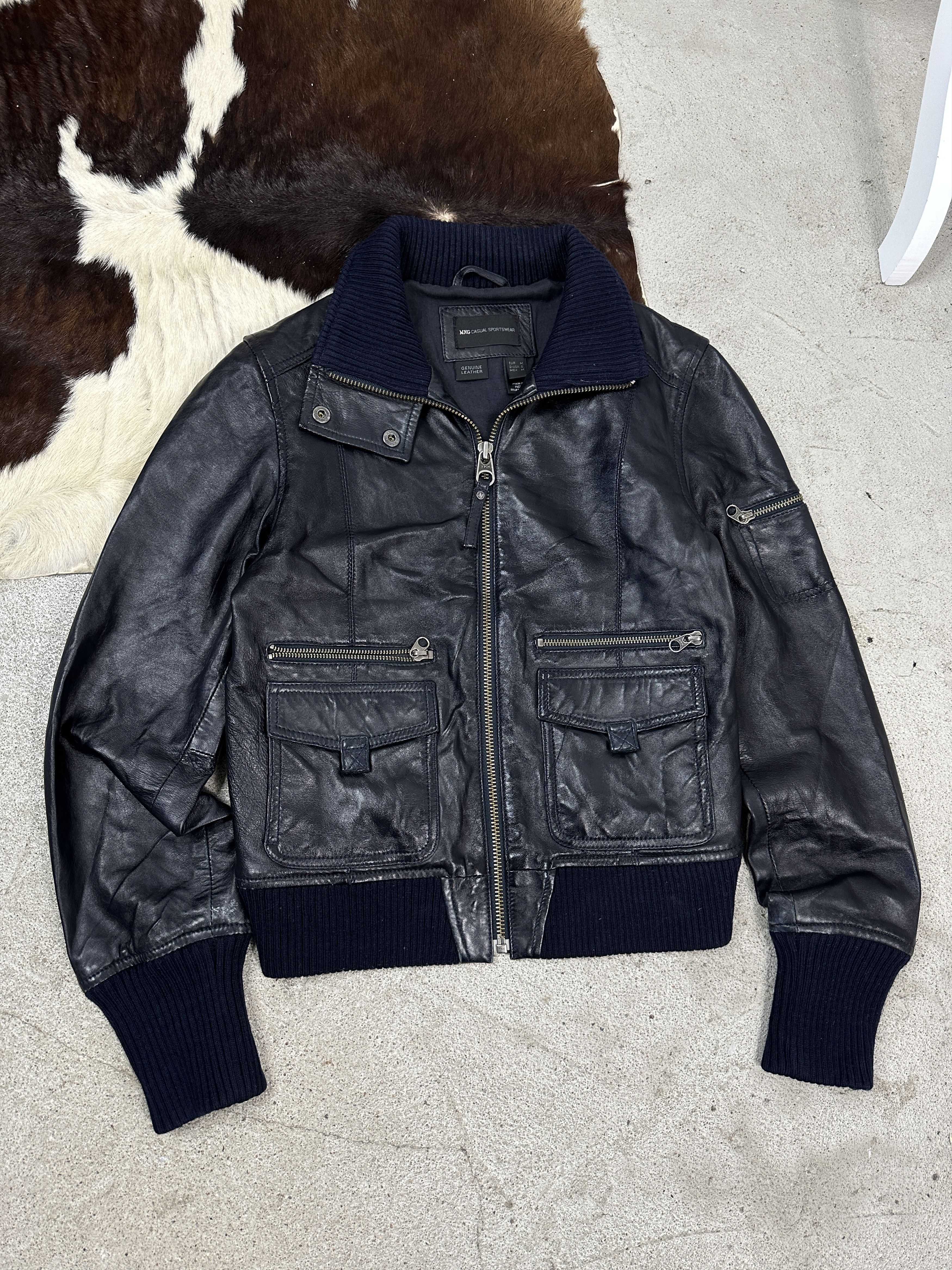 Vintage Vintage Biker Leather Jacket Size US S / EU 44-46 / 1 - 1 Thumbnail