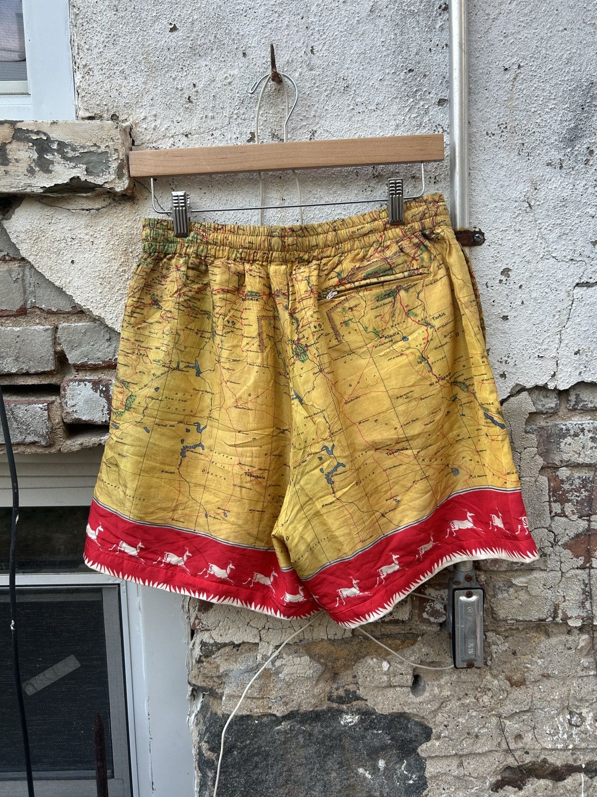 Bode Morocco Map Silk Shorts Size US 32 / EU 48 - 3 Thumbnail