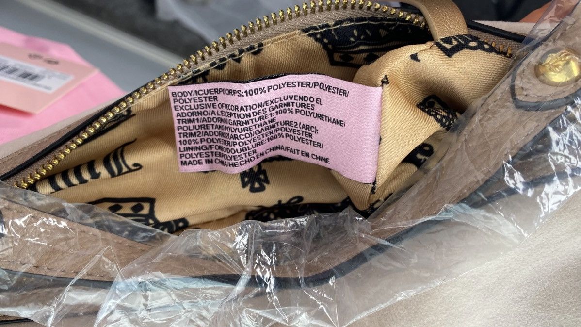 Juicy Couture Juicy Couture Dark Sand Crest Velour Hobo Bag Size ONE SIZE - 13 Thumbnail