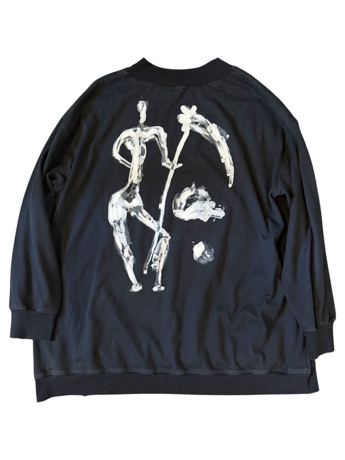 Alyx Mathew Williams 1/3 Hand Painted Black Crewneck Size US M / EU 48-50 / 2 - 1 Thumbnail