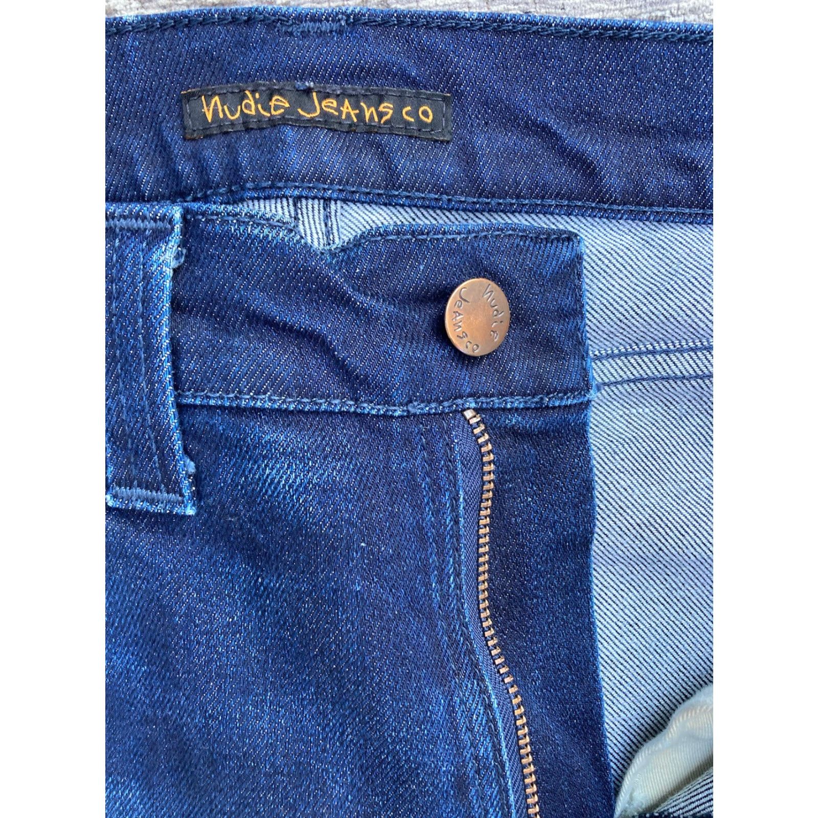 Nudie Jeans Nudie Jeans Lean Dean Jeans Blue 32x32 Zip Regular 5-Pocket Denim Hipster City Distressed Raw Organic Cotton Blend Men’s Size US 32 / EU 48 - 2 Thumbnail