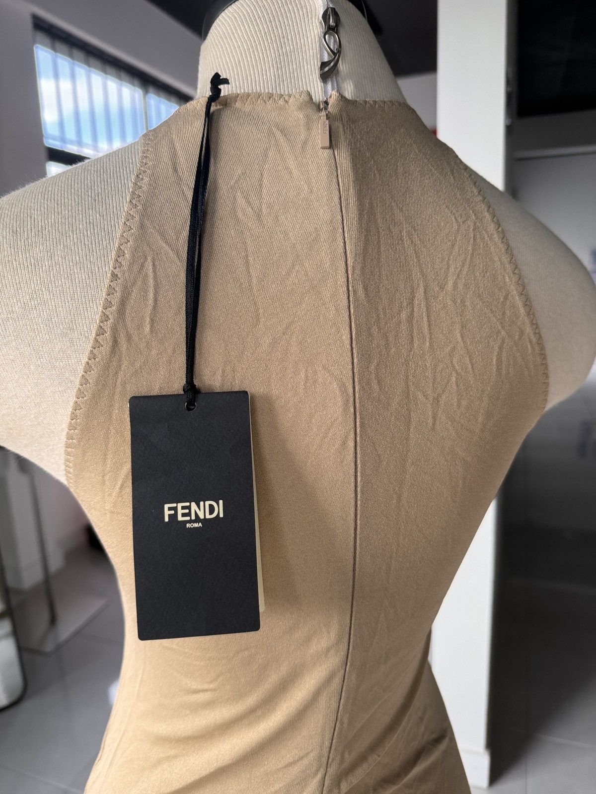 Fendi Fendi Yellow Jersey Dress Size XS / US 0-2 / IT 36-38 - 13 Thumbnail