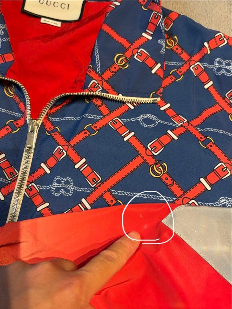 Gucci Gucci Graphic Print Nylon Jacket L Red Size US L / EU 52-54 / 3 - 10 Thumbnail
