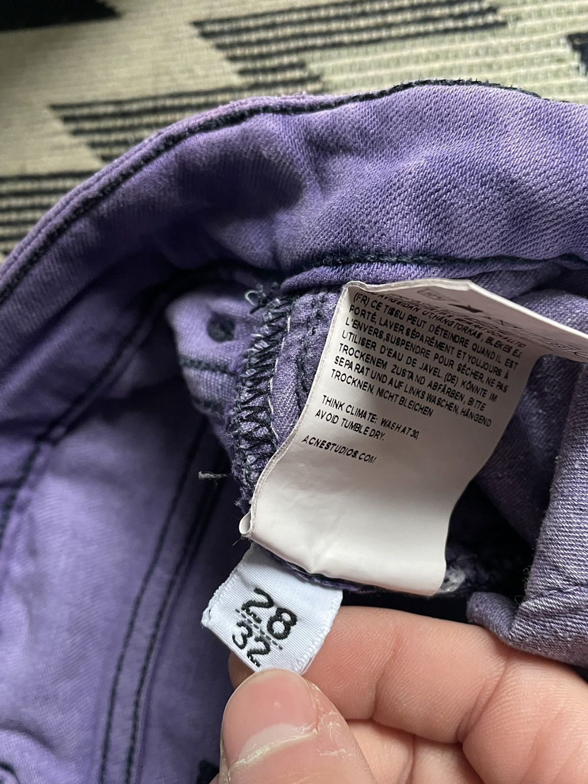 Acne Studios Acne Studios Purple Pants Size 28" / US 6 / IT 42 - 11 Thumbnail