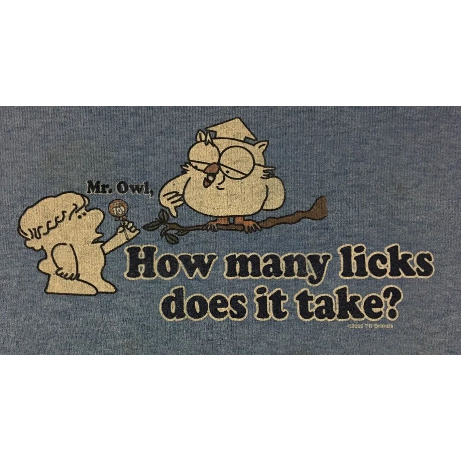 Junk Food Junk Food Vtg Tootsie Roll How Many Licks Faded Distress Shirt L Candy Grunge 90s 80s Mens Blue Graphic Tee Crew Neck Short Sleeve Size US L / EU 52-54 / 3 - 2 Thumbnail