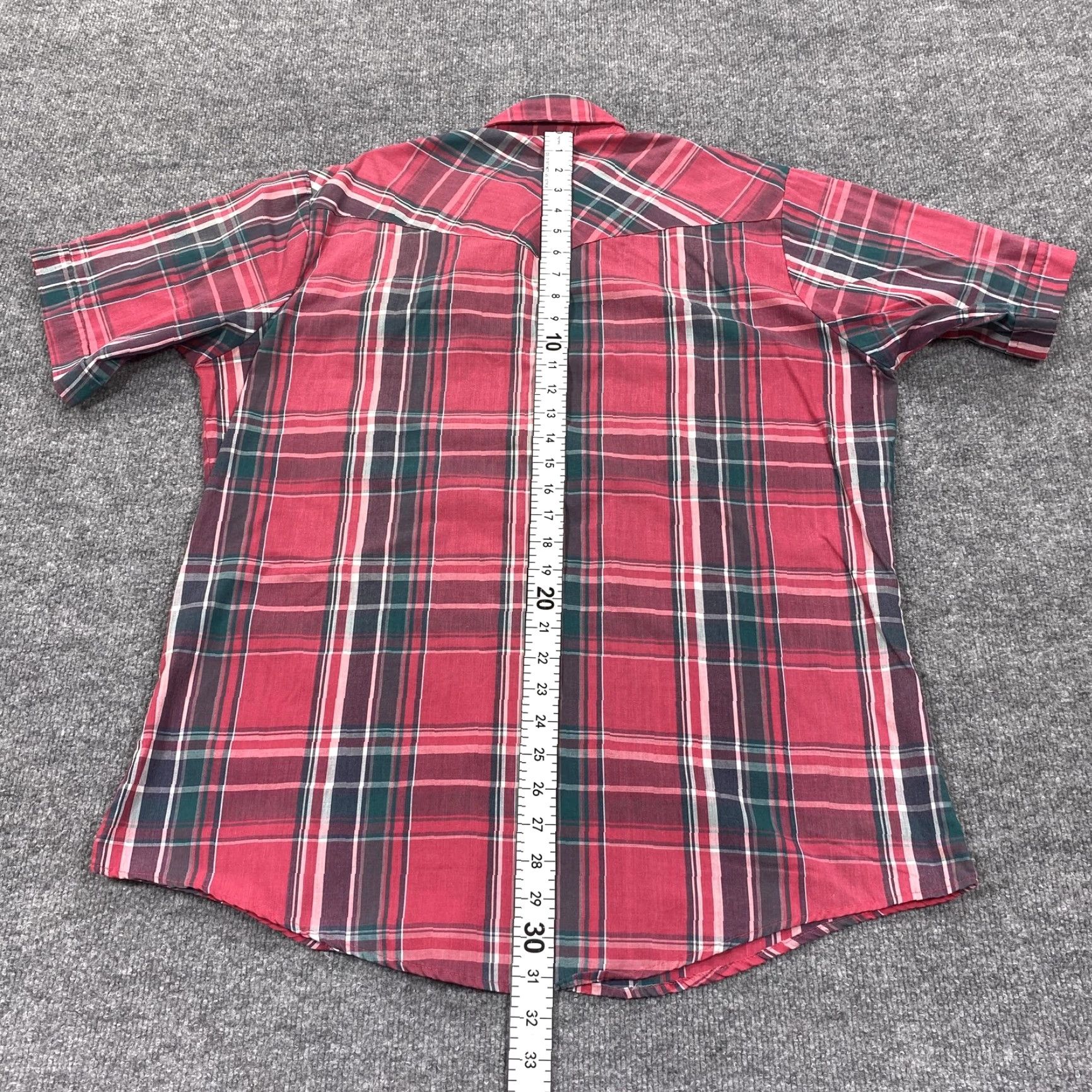 Vintage VINTAGE Western Frontier Shirt Mens L Red Plaid Short Sleeve Snap Button Up Pockets Size US L / EU 52-54 / 3 - 6 Thumbnail