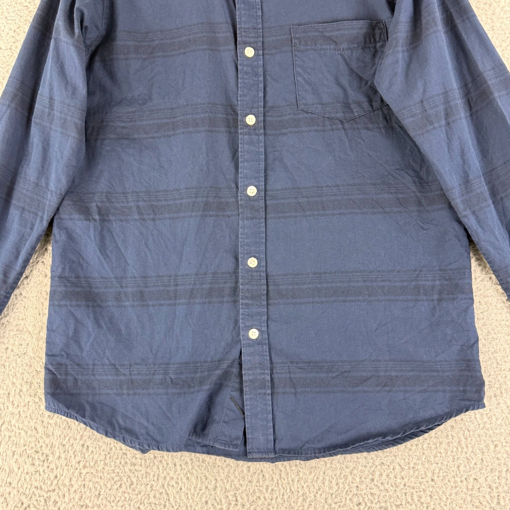 Saturdays NYC Saturdays NYC Button-Up Shirt Mens Small Blue Stripe Long Sleeve 100% Cotton Size US S / EU 44-46 / 1 - 6 Thumbnail