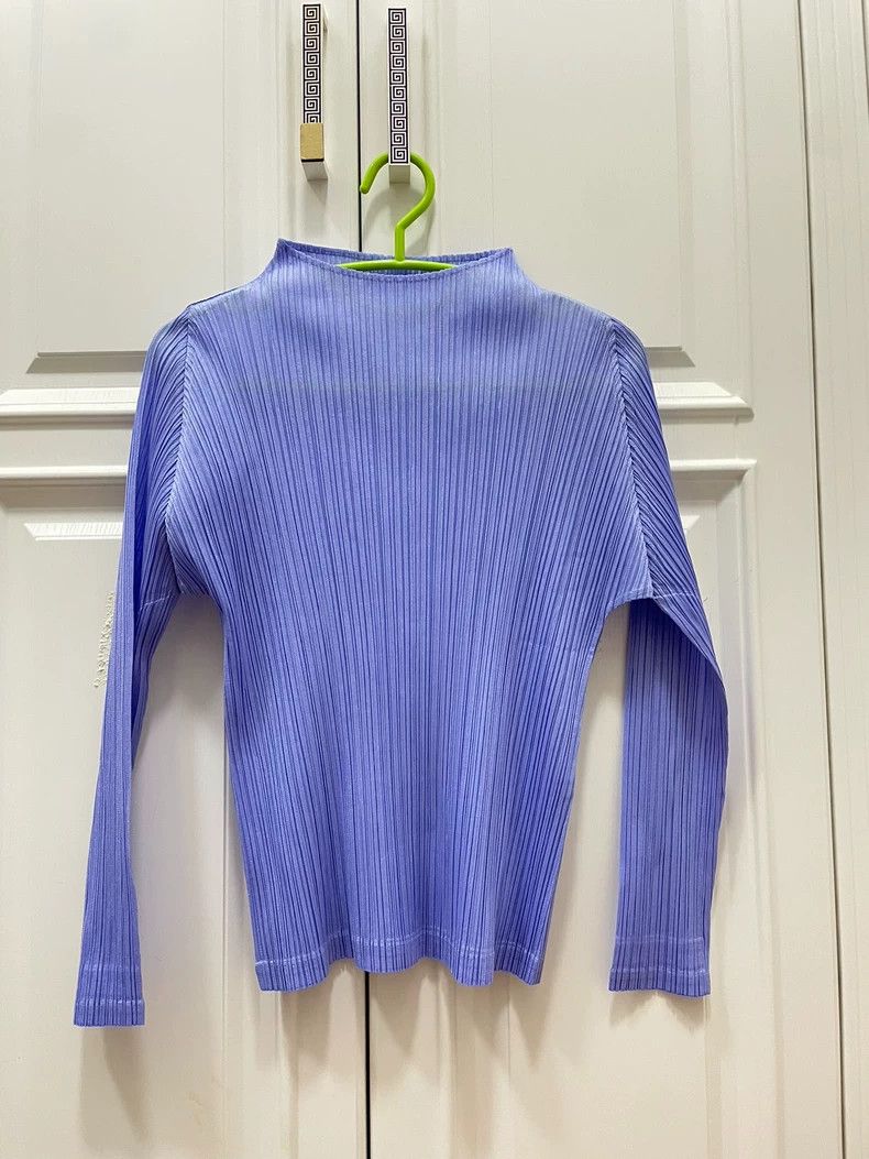 Issey Miyake issey miyake size:3 Blue-purple long sleeves Size XXS / US 00 / IT 34 - 1 Thumbnail