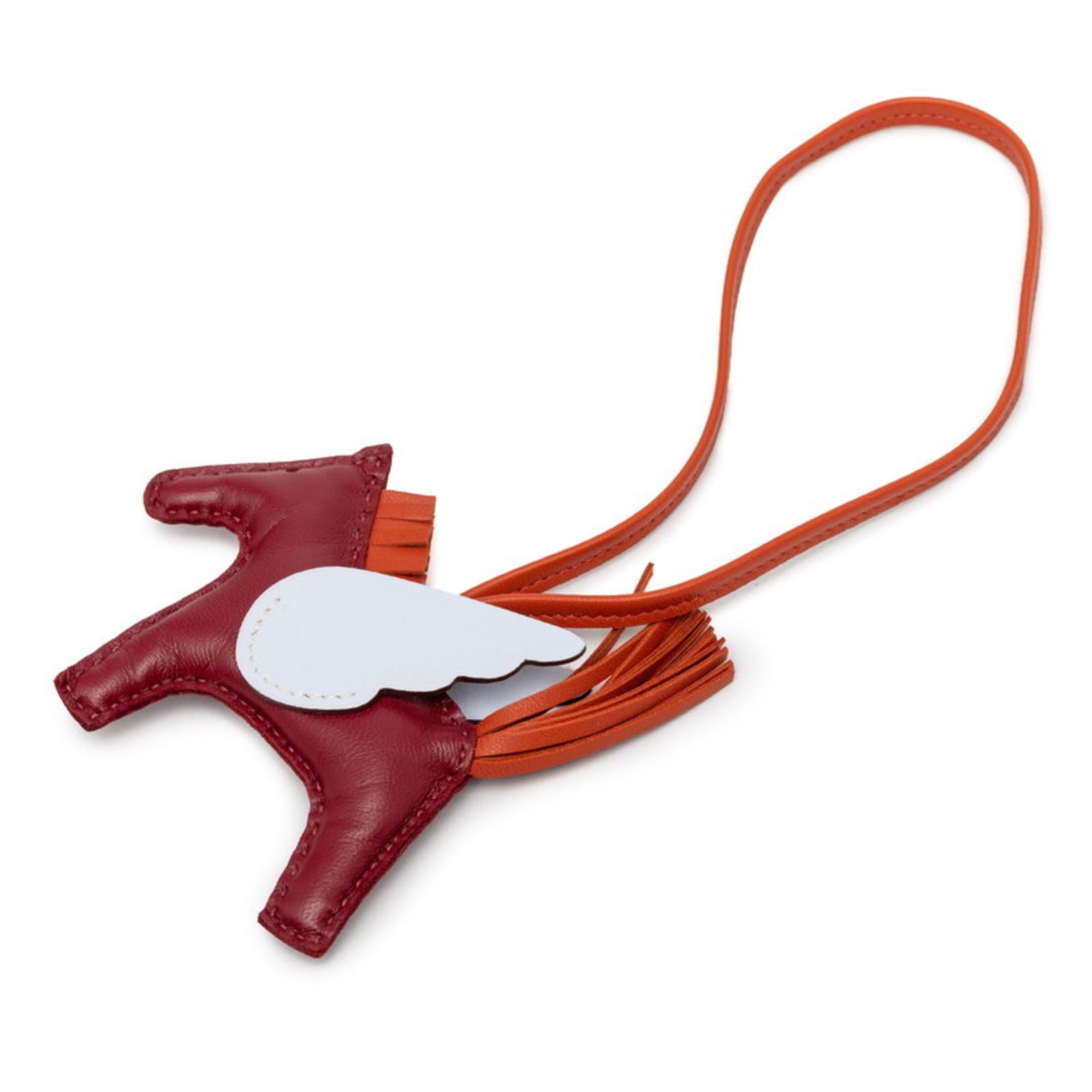 Hermes Hermès Rodeo Pegasus MM Charm Rouge Grenat Bleu Brume Cornelian Anjou Milo Swift Leather Women's HERMES Size ONE SIZE - 1 Thumbnail