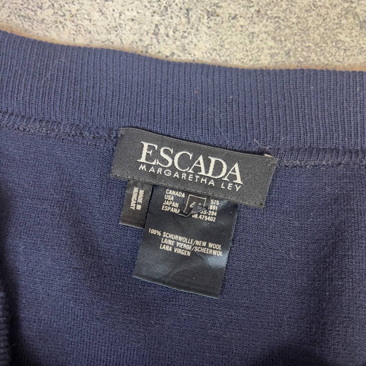 Escada Escada Skirt Women's Size 44 Wool Blue ` Size 30" / US 8 / IT 44 - 3 Thumbnail