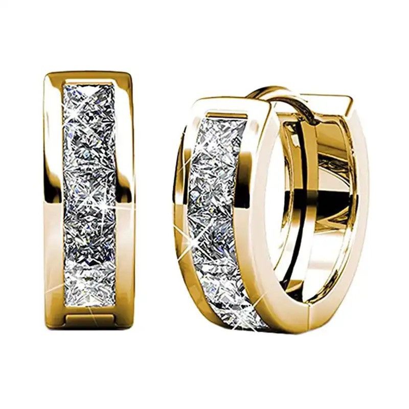 Jewelry × Vintage Sparkling Cubic Zirconia Circle Earrings Size ONE SIZE - 2 Thumbnail