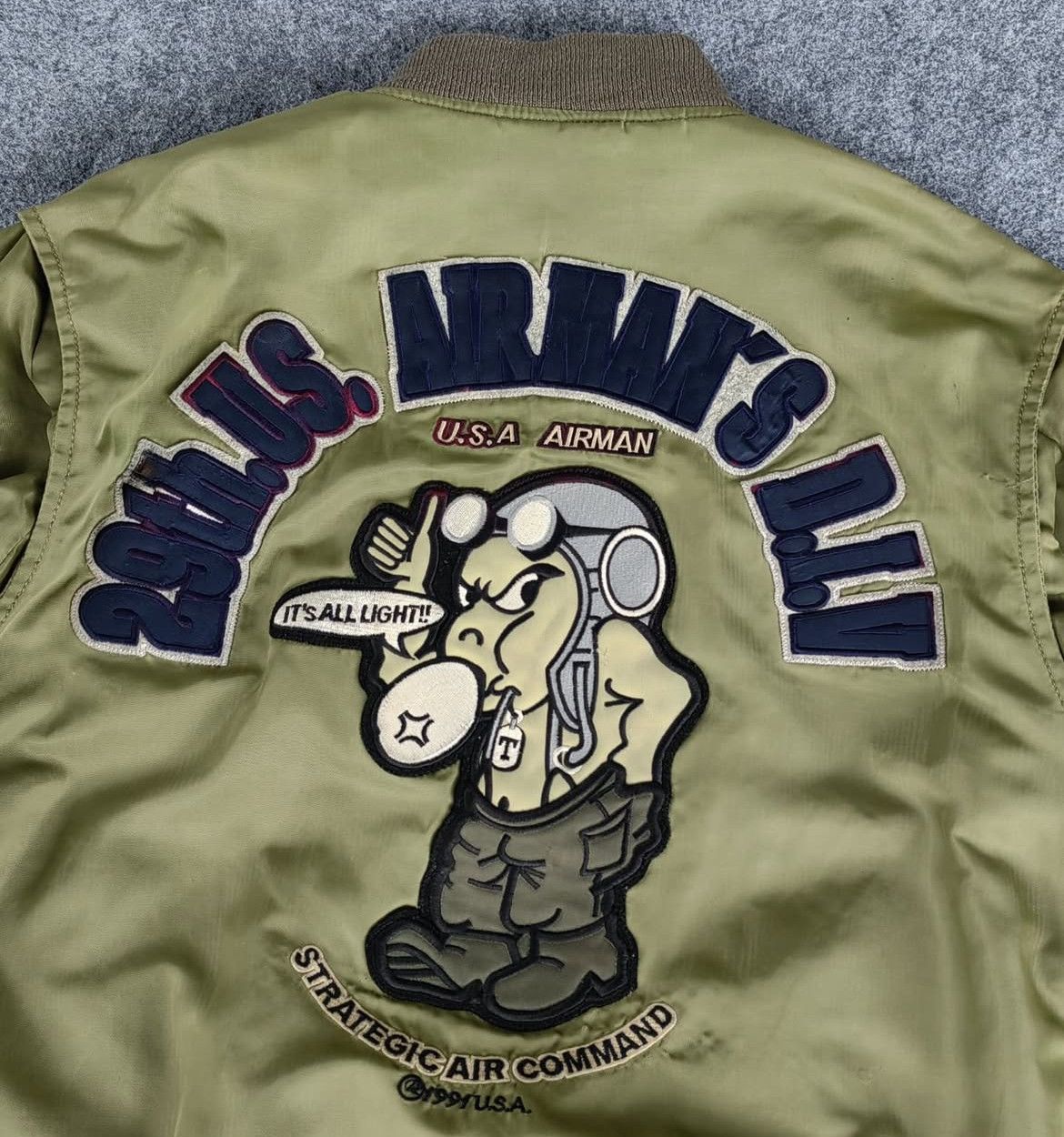 Tedman 2000s Tedman USA Airman Airforce L2B Military Bomber Jacket Size US L / EU 52-54 / 3 - 5 Thumbnail