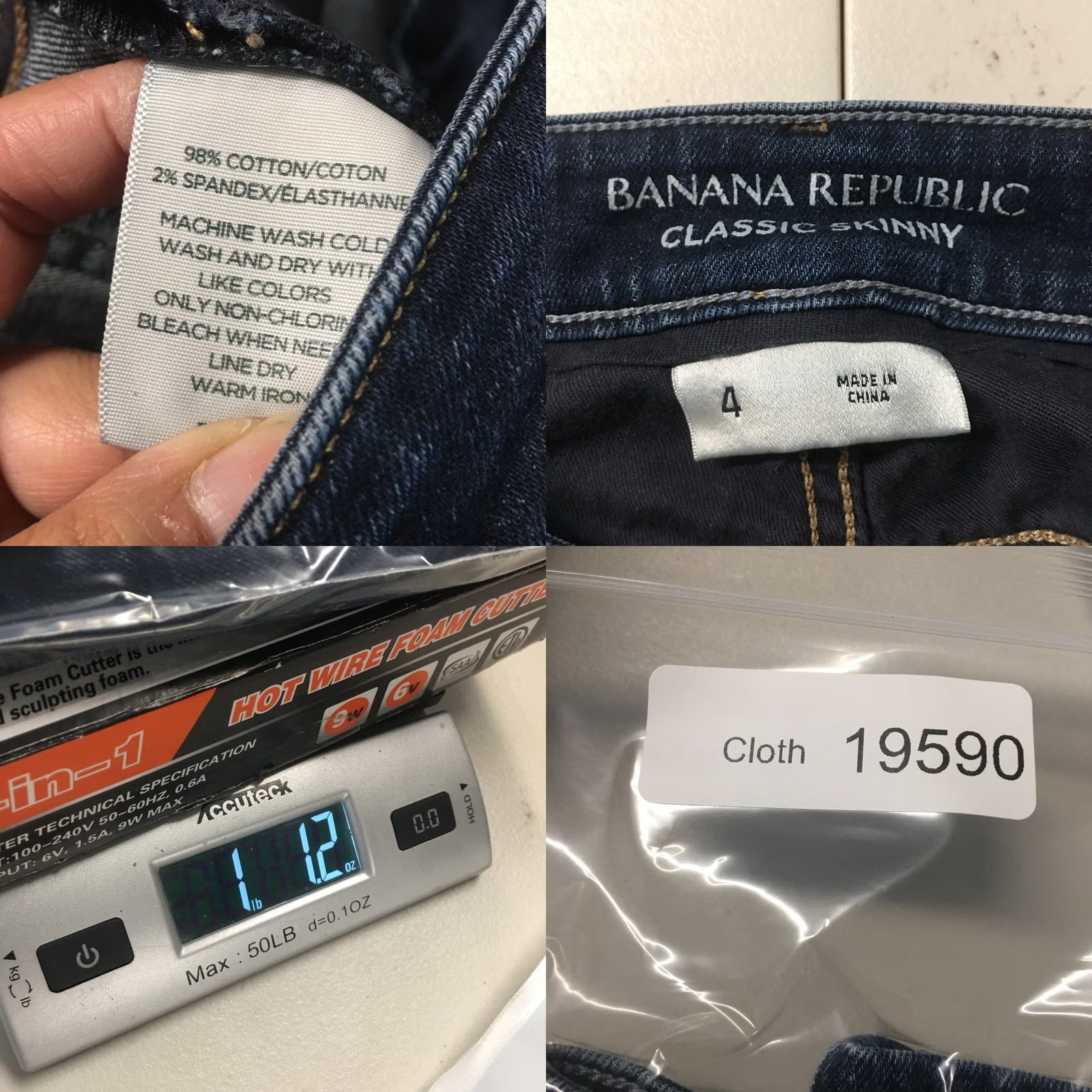 Banana Republic Banana Republic Skinny Jeans Womens 4 Blue Denim Classic Fit Zip Jeans 30x25 Pockets 5-Pocket Denim Cotton Spandex Regular Size Type XS–? Size 27" / US 4 / IT 40 - 9 Thumbnail