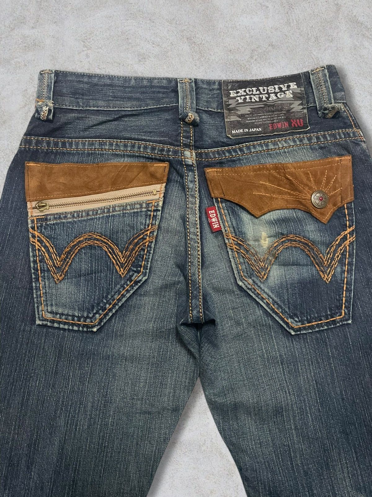 Edwin Vintage Edwin EV Navajo Motifs Blue Wash Cowboy Style Jeans Size US 29 - 9 Thumbnail