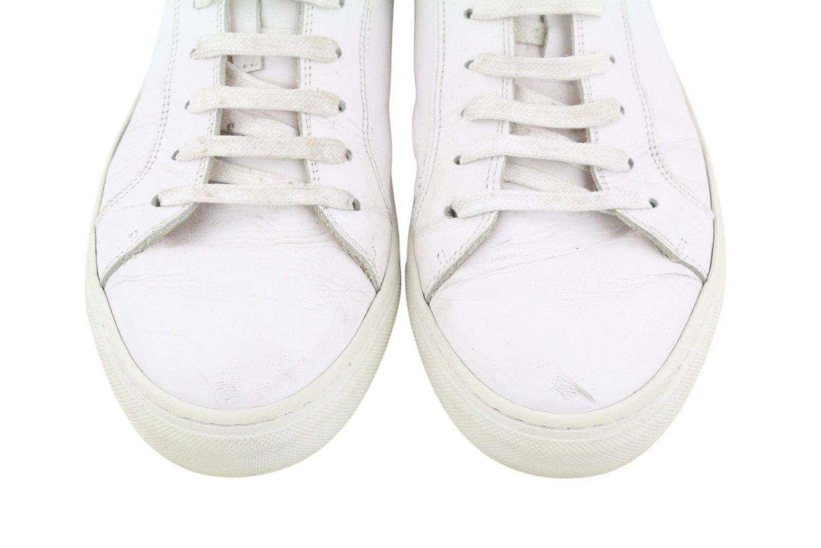 Suitsupply FW1404 EU43 White Leather Almond Toe Sneakers 83568 Size US 10 / EU 43 - 4 Thumbnail