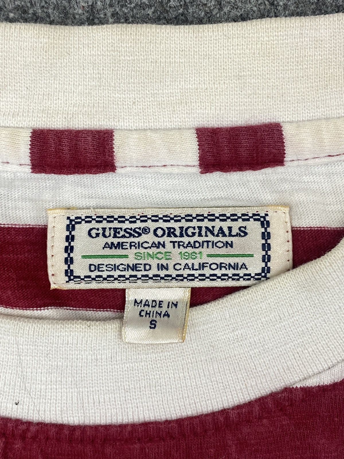 Guess Vintage Guess Center Logo Striped Tee Y2K T0022 Size US S / EU 44-46 / 1 - 5 Thumbnail