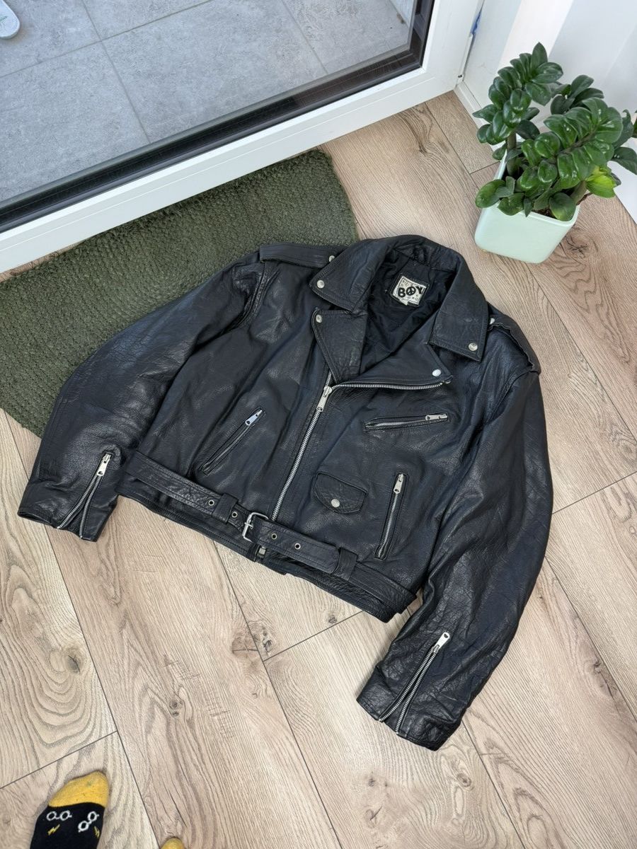 Boy London × Leather Vintage Boy London Flight Bomber Leather Jacket Size US L / EU 52-54 / 3 - 1 Thumbnail