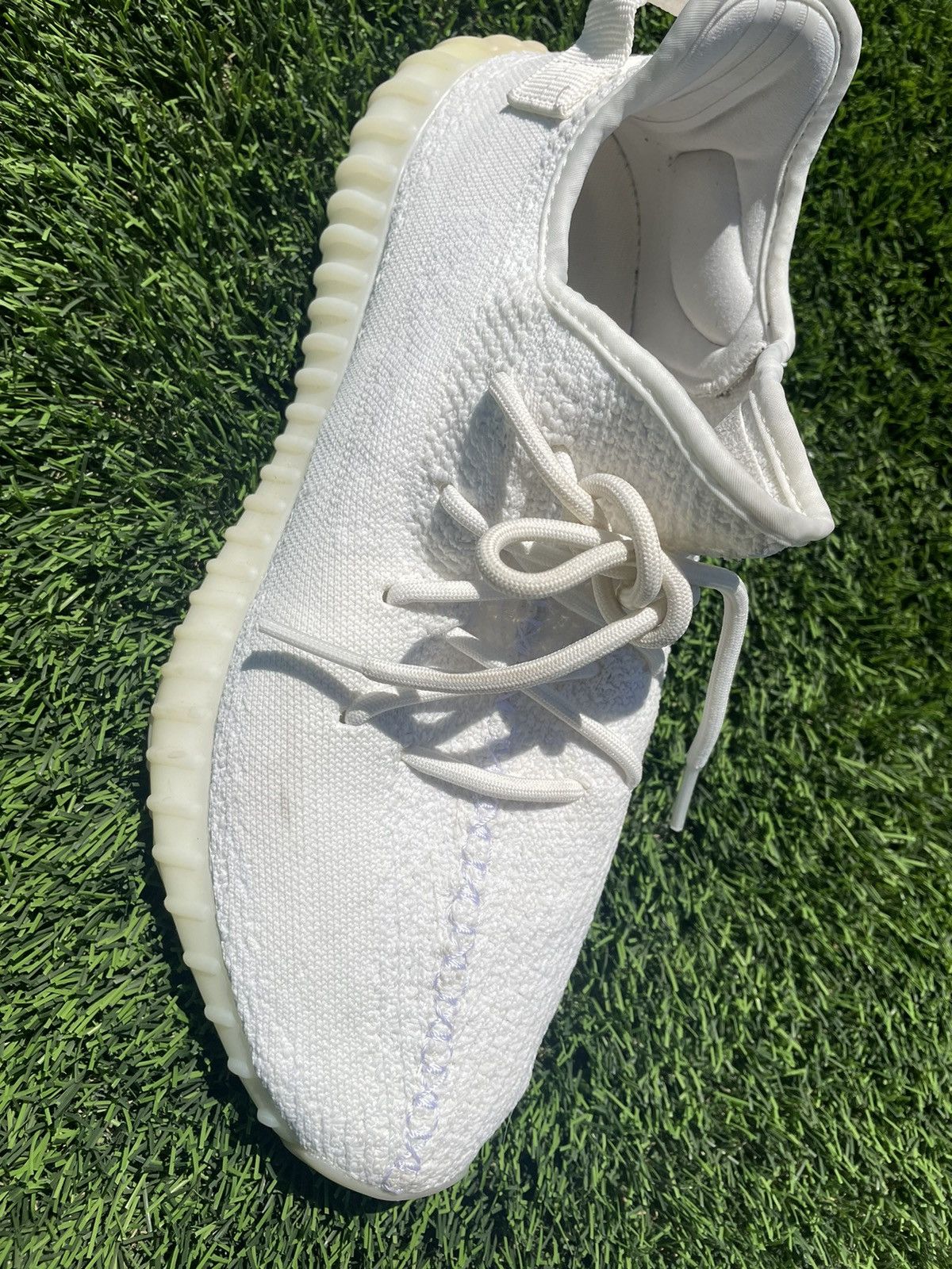 Adidas adidas Yeezy Boost 350 V2 'Cream White Triple White Size US 11.5 / EU 44-45 - 9 Thumbnail