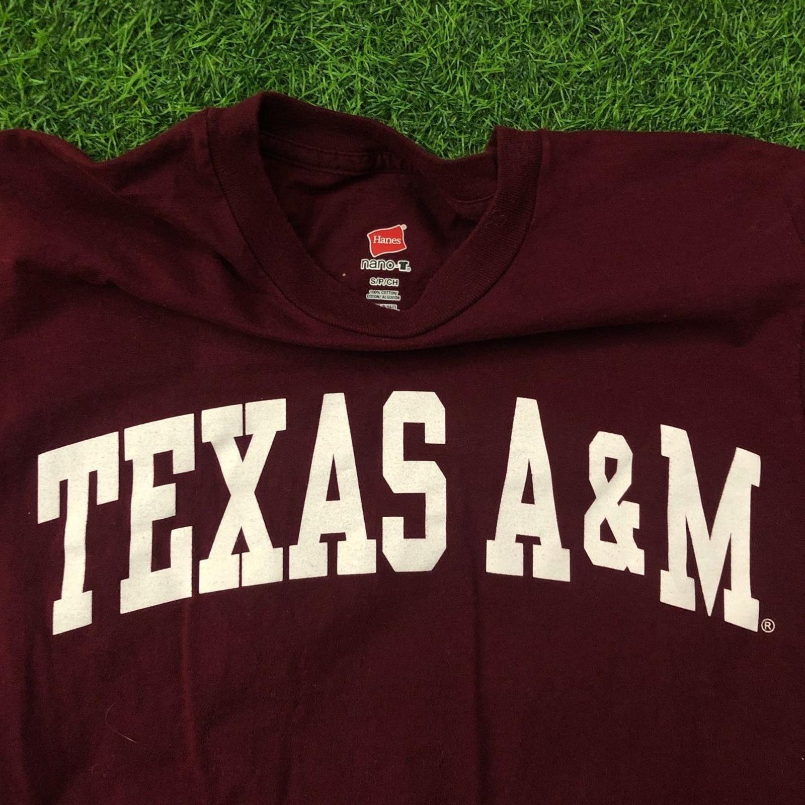 Hanes Maroon Texas A&M Graphic College Logo Tee Size US S / EU 44-46 / 1 - 3 Thumbnail