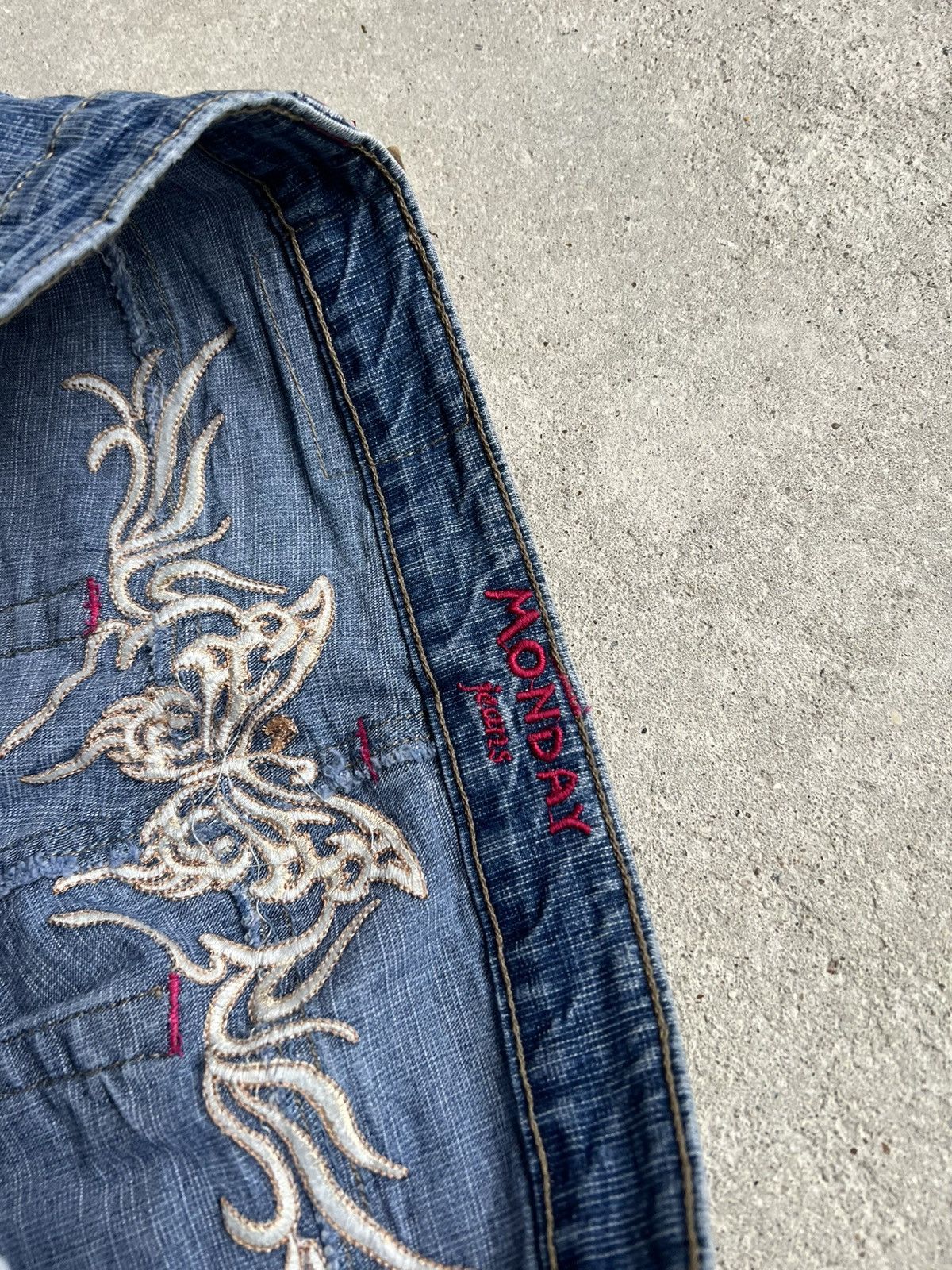 Crazy Y2K flared IfSixWasNine LGB style jeans butterfly