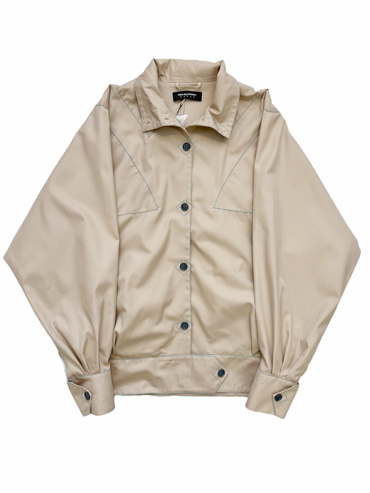 Kiko Kostadinov SS23 Bran Khaki Baggy Jacket Size XS / US 0-2 / IT 36-38 - 5 Thumbnail