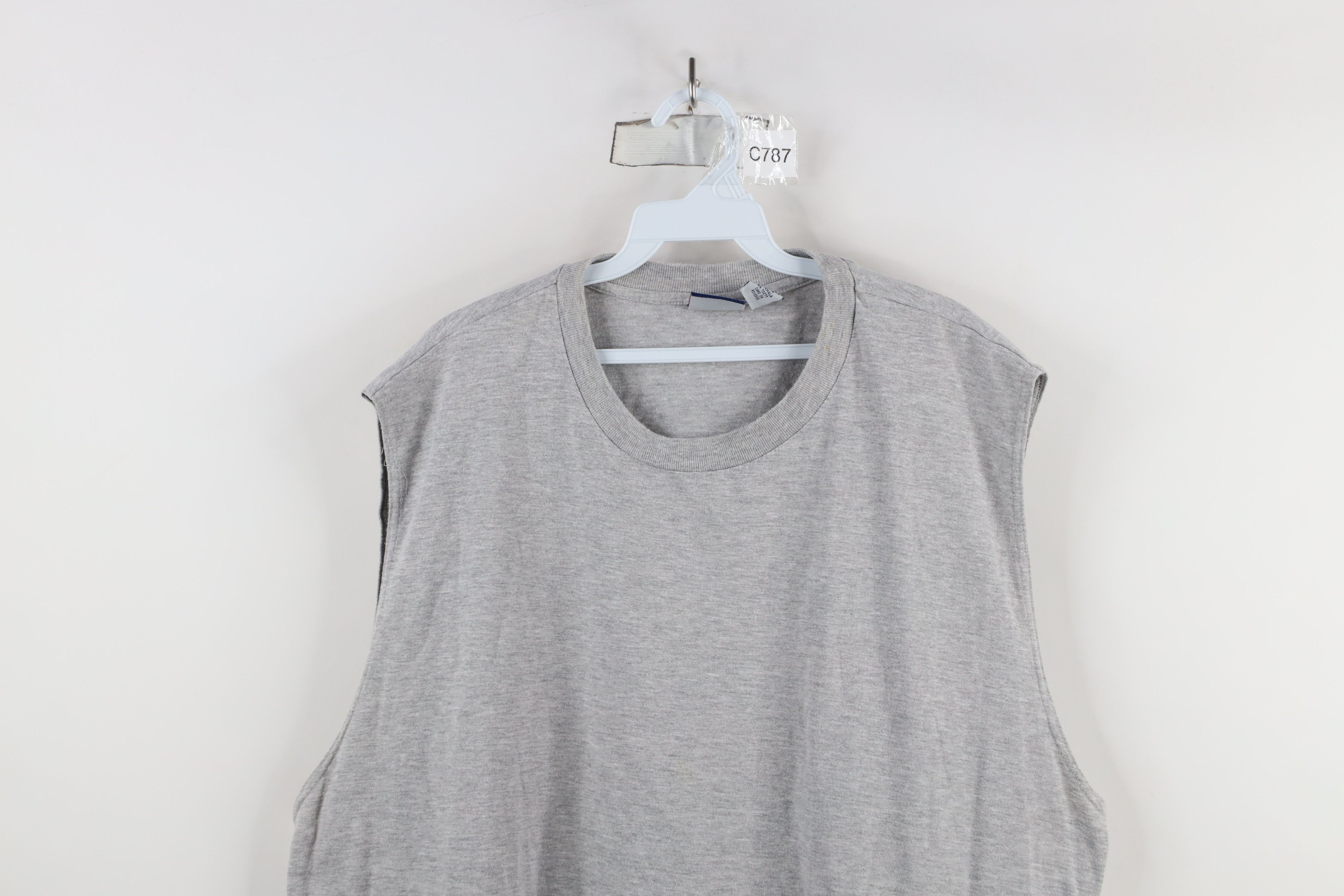 Vintage Vintage 90s Streetwear Sleeveless Muscle T-Shirt Gray Size US XXL / EU 58 / 5 - 2 Thumbnail