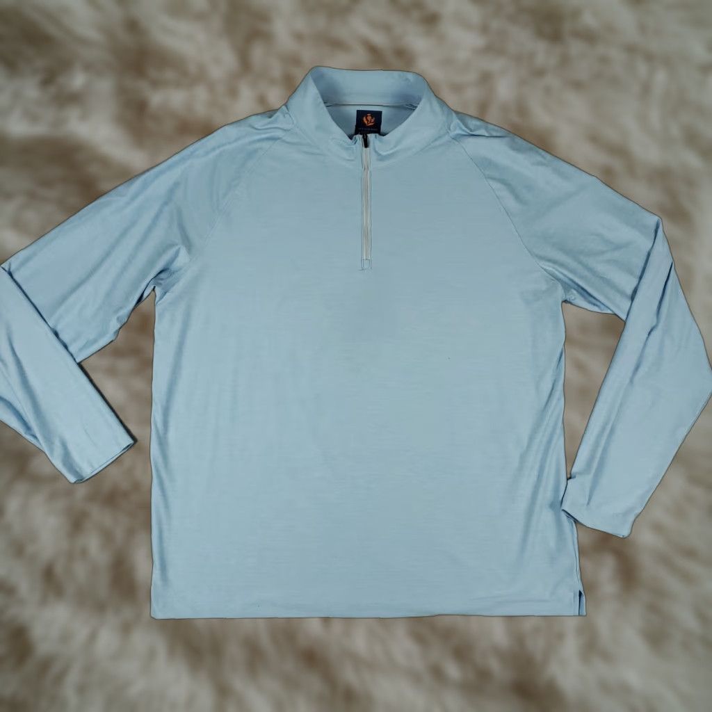 Vintage Donald Ross T Shirt Mens 2XL Blue Golf 1/4 Zip Pullover Long Sleeve STAINED Size US XXL / EU 58 / 5 - 1 Thumbnail