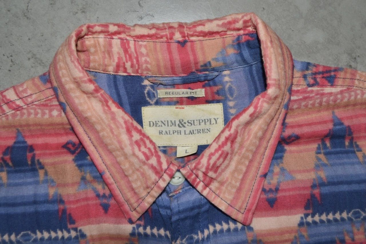 Denim & Supply Ralph Lauren DENIM & SUPPLY RALPH LAUREN Aztec Shirt Size L Short Sleeve Size US L / EU 52-54 / 3 - 6 Thumbnail